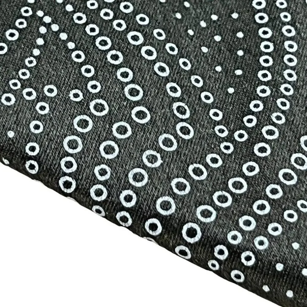 Perry Ellis Portfolio Mens Gray Olive Paisley 100% Silk Hand Made Necktie Tie